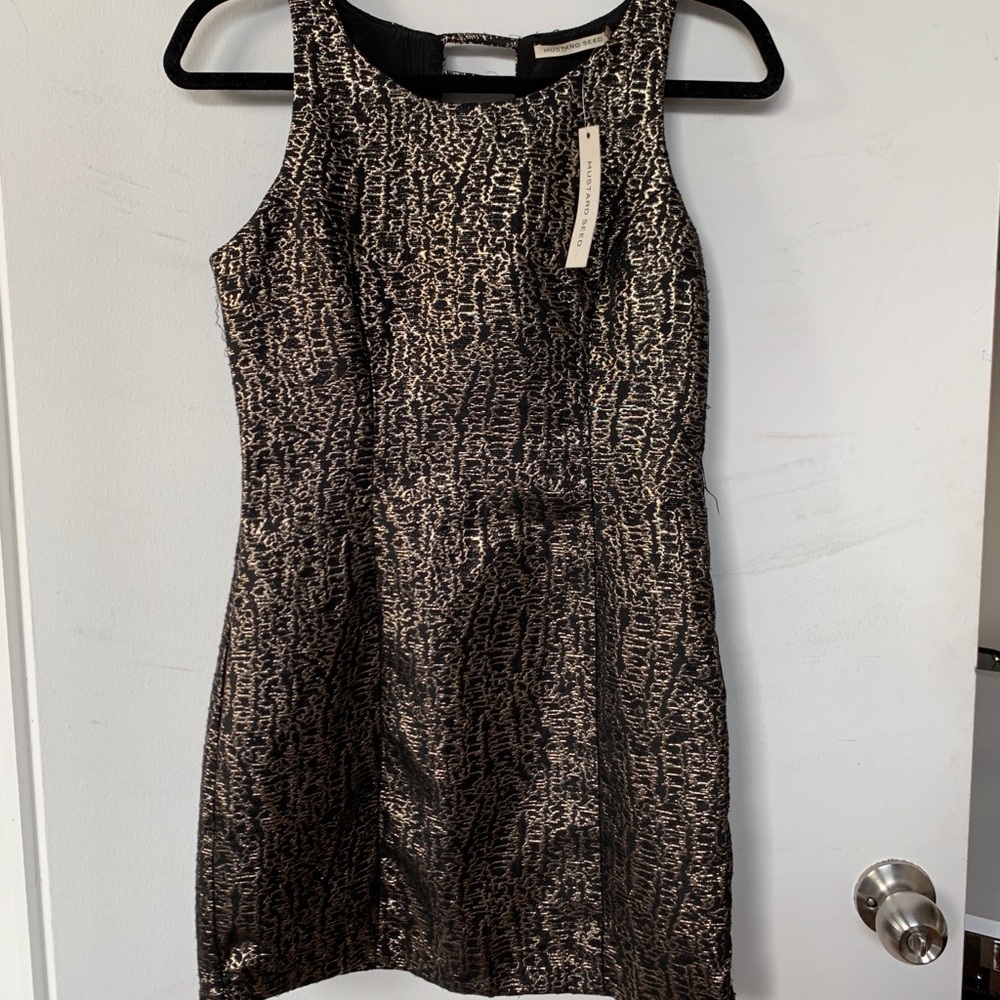 Beautiful black and metallic gold party dress